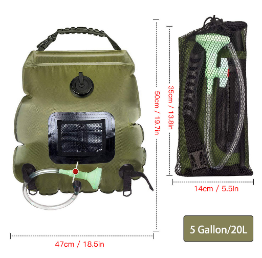 20L Solar Shower Bag with Shower Head