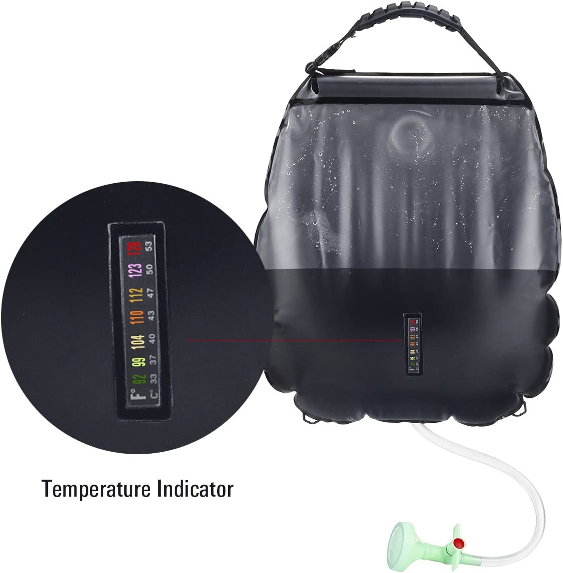 20L Solar Shower Bag with Shower Head