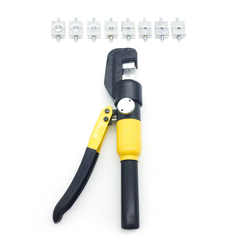 Hydraulic Crimping Tool 8 Ton Wire Force Terminal Crimper Cable 9 Dies 4-70mm