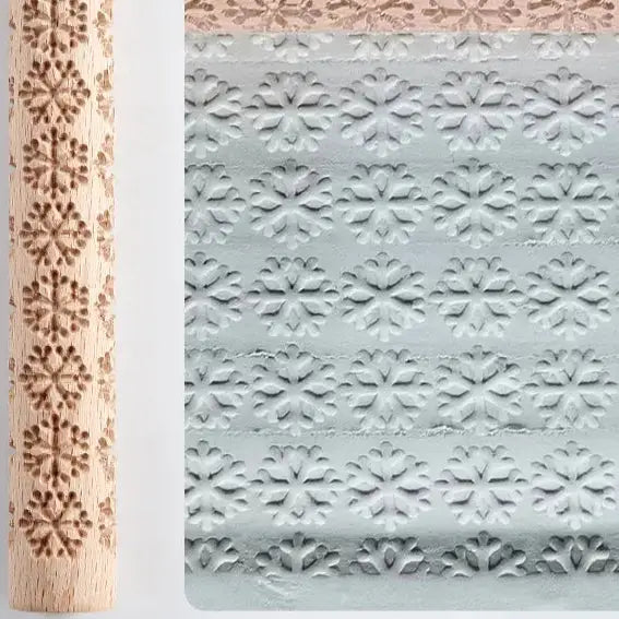 Embossed Wooden Rolling Pin for Clay & Pottery (different types available)