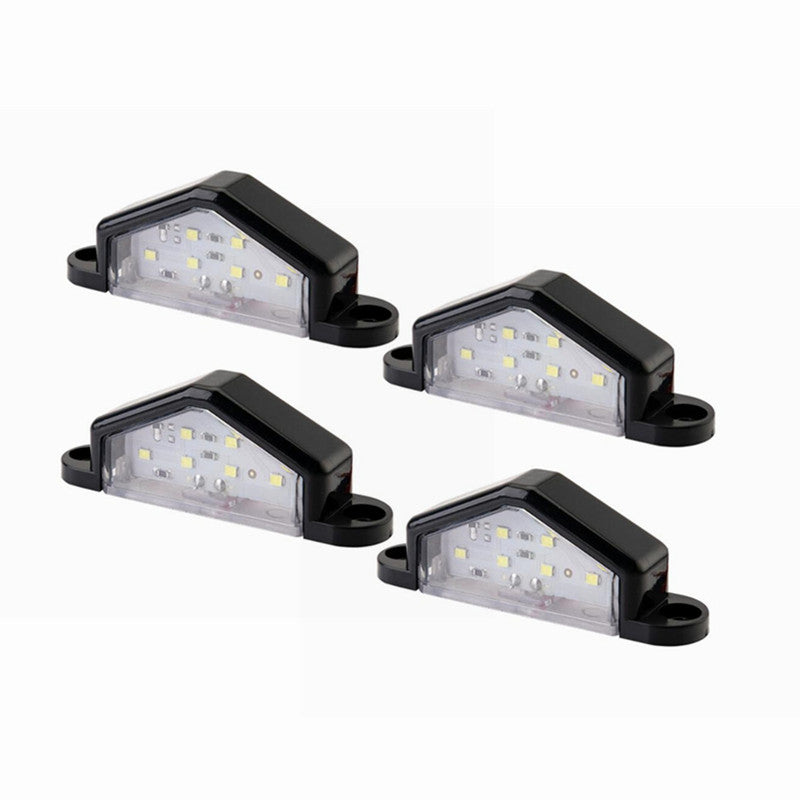 4X 6 LED License Number Plate Light Truck Caravan Trailer Lamp Rear/Front 10-30V