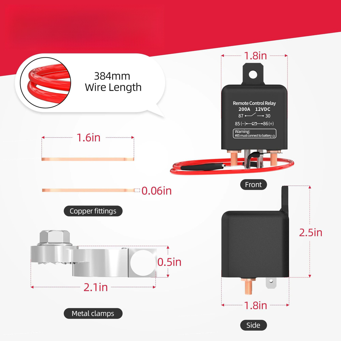 Wireless Remote Car Battery Disconnect Cut off Switch Isolator