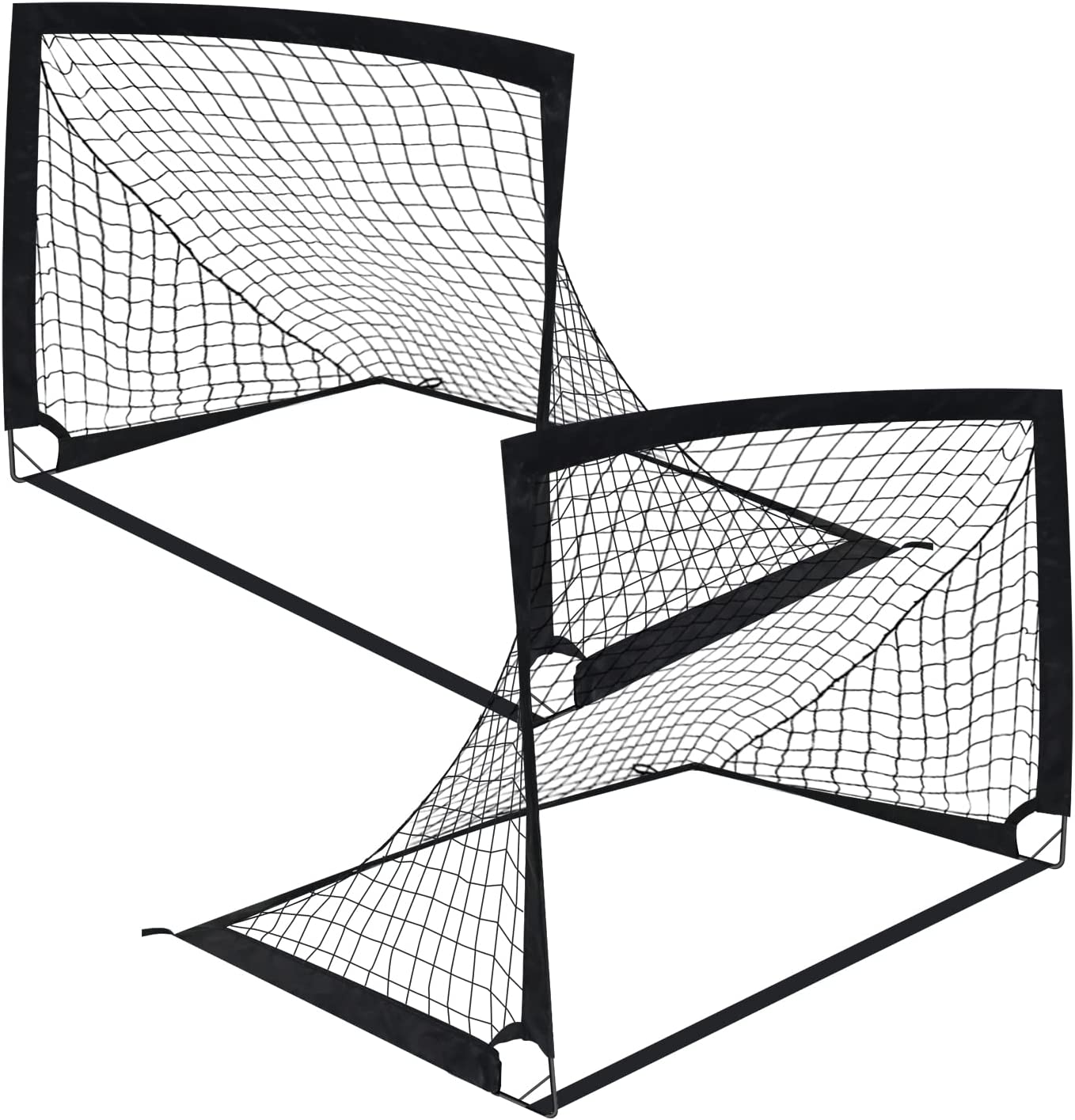 2PCS Portable Kid Soccer Football Goals Pop Up Soccer Goals