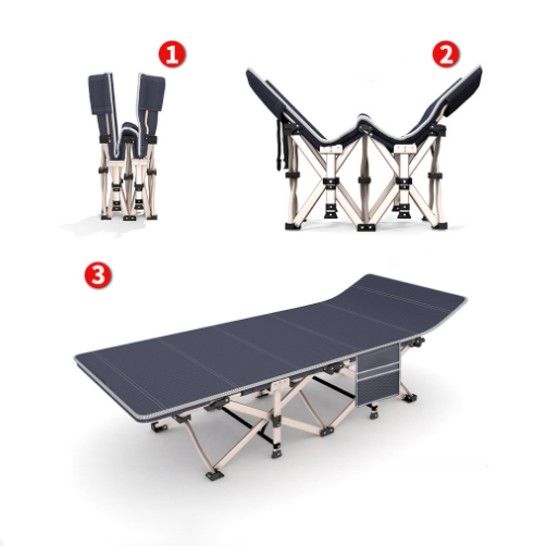 Folding Camping Stretcher Bed 190x71x36cm