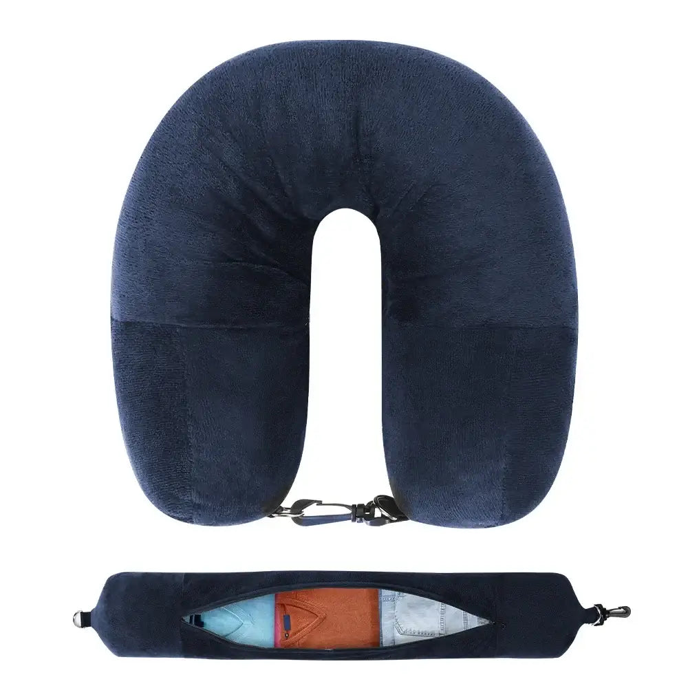 Fillable U-Shaped Travel Neck Pillow (available in 3 colours)