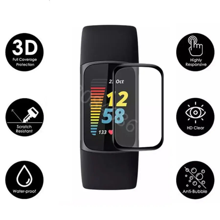 Fitbit Charge 3 / 4 - Screen Protectors (Pack of 5)
