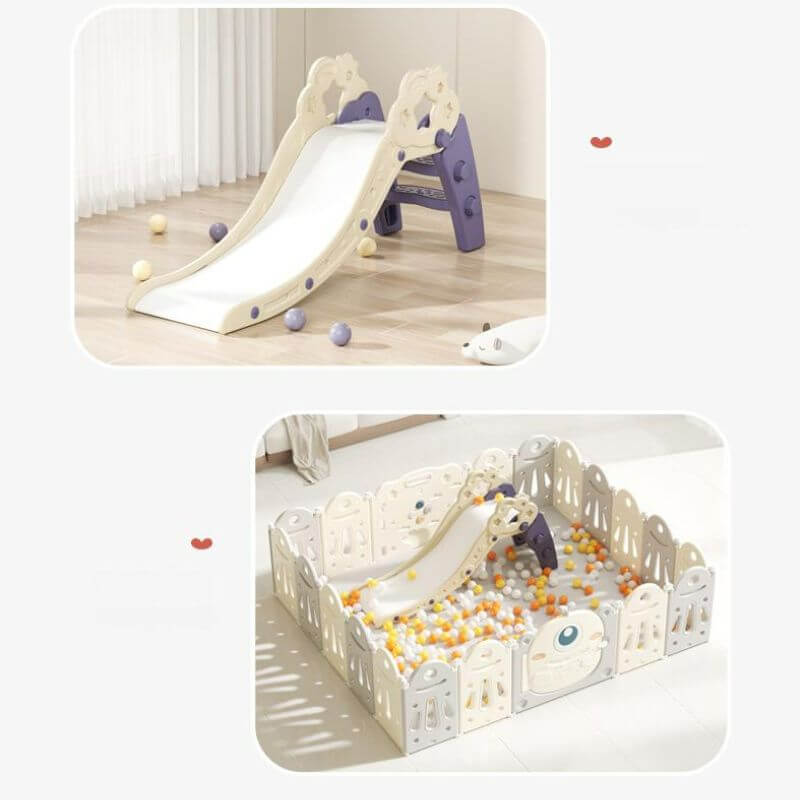 Foldable Cloud Baby Slide -Grey | Purple