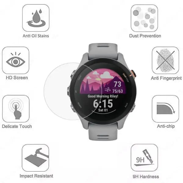 Garmin Forerunner 255S Watch - Screen Protectors (Pack of 5)