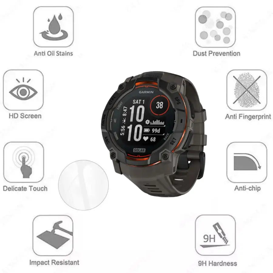 Garmin Instinct 3 (50mm) - Screen Protectors (Pack of 5)