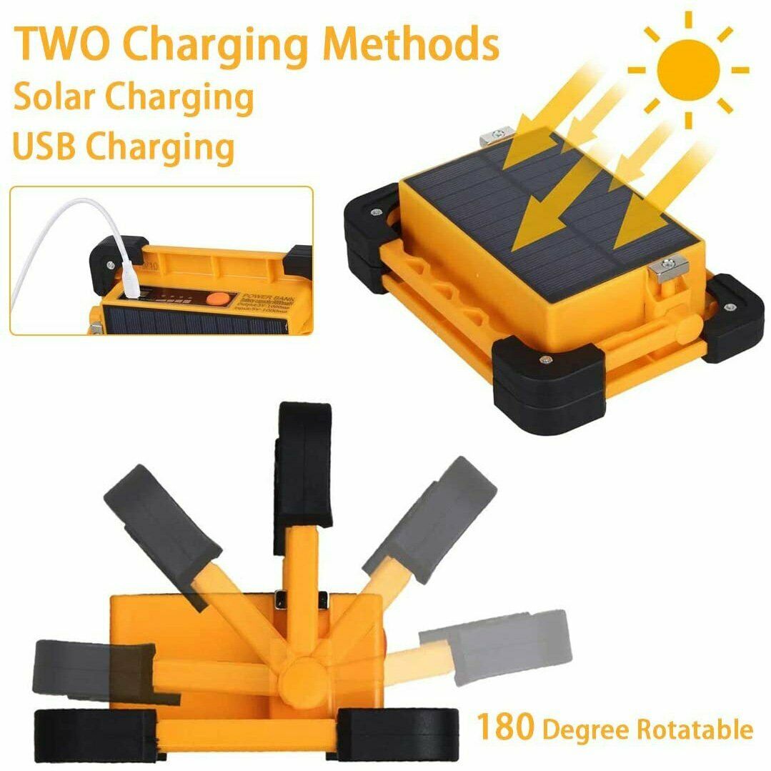 Solar LED Work Light Flood Lamp