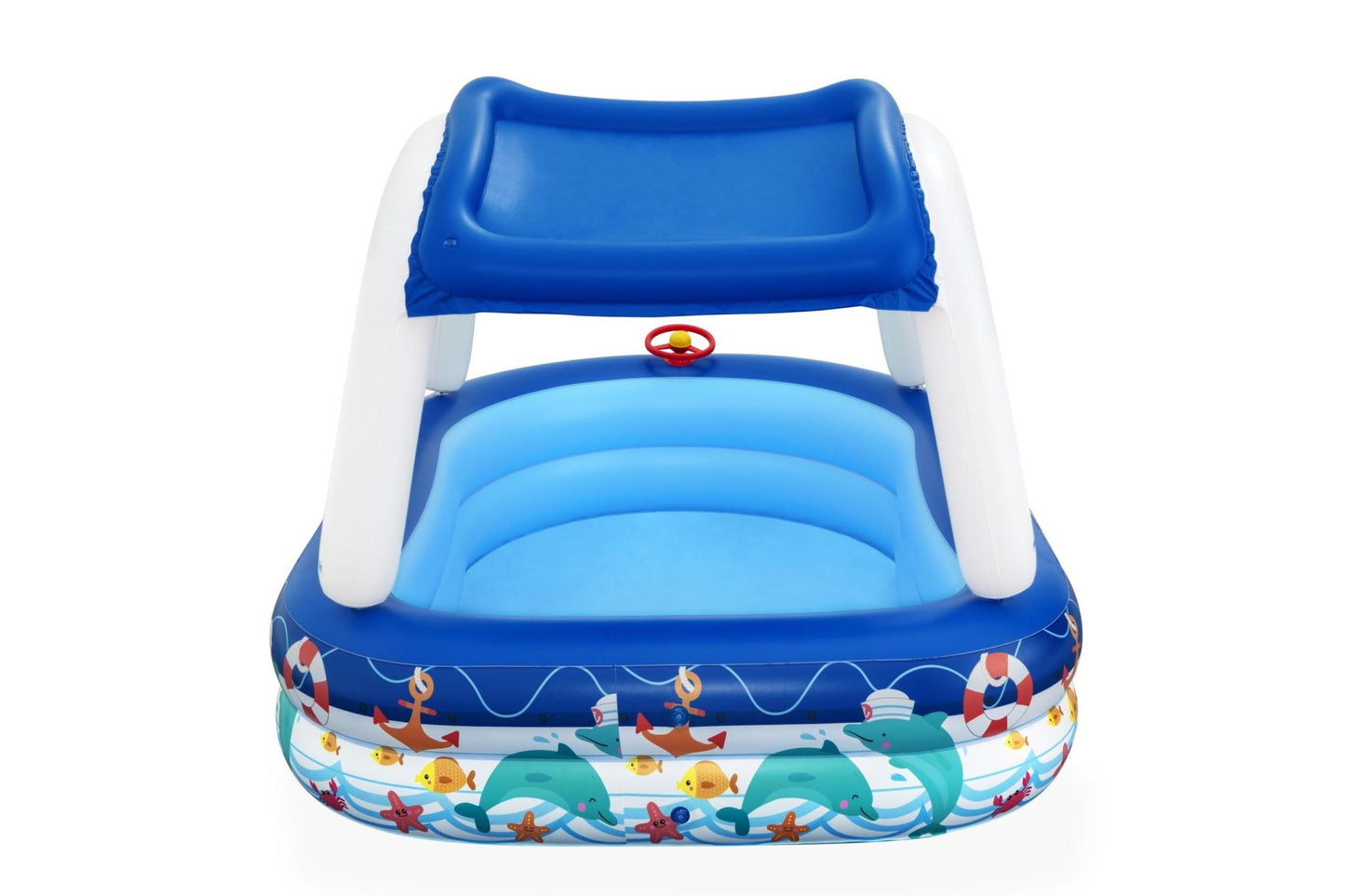 Bestway 213x155x132cm Kids Play Pools Above Ground Inflatable Swimming Pool Canopy Sunshade