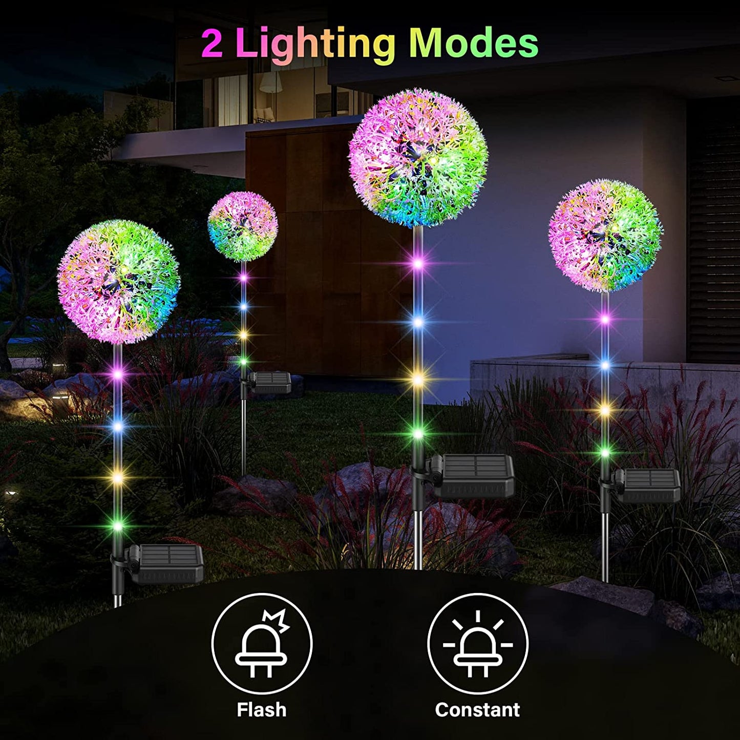 Solar Garden Lights Garden Ornaments Outdoor Dandelion 4PCS