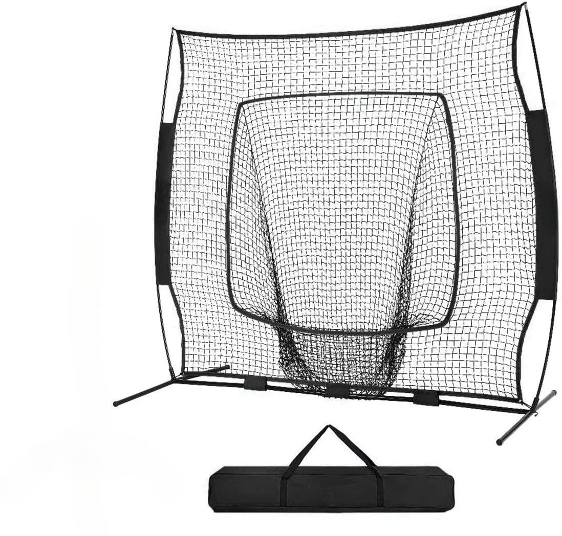 213x213cm Baseball Backstop Softball Practice Net with Carry Bag