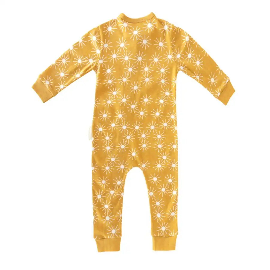 Woolbabe Merino/Organic Cotton PJ Suit - GOLDEN SUNSHINE - Babyonline