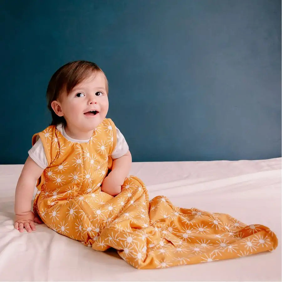 Woolbabe 3-Seasons Front Zip Sleeping Bag - GOLDEN SUNSHINE - Babyonline