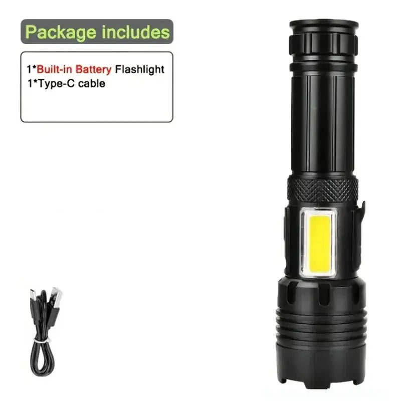 High Power Rechargeable LED Flashlight