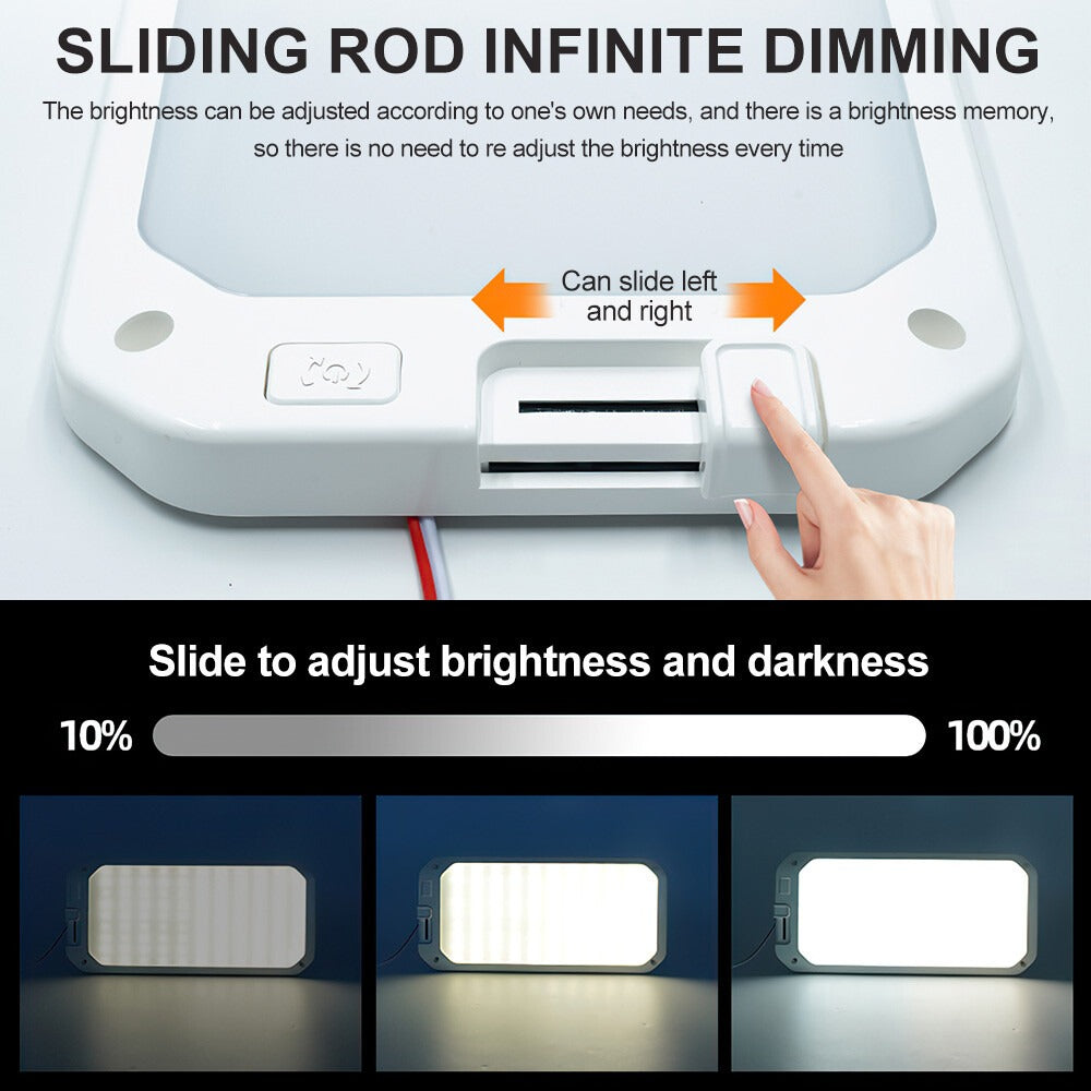 LED Roof Cabin Light 12V Interior Caravan Trailer Motorhome RV Boat Ceiling Lamp