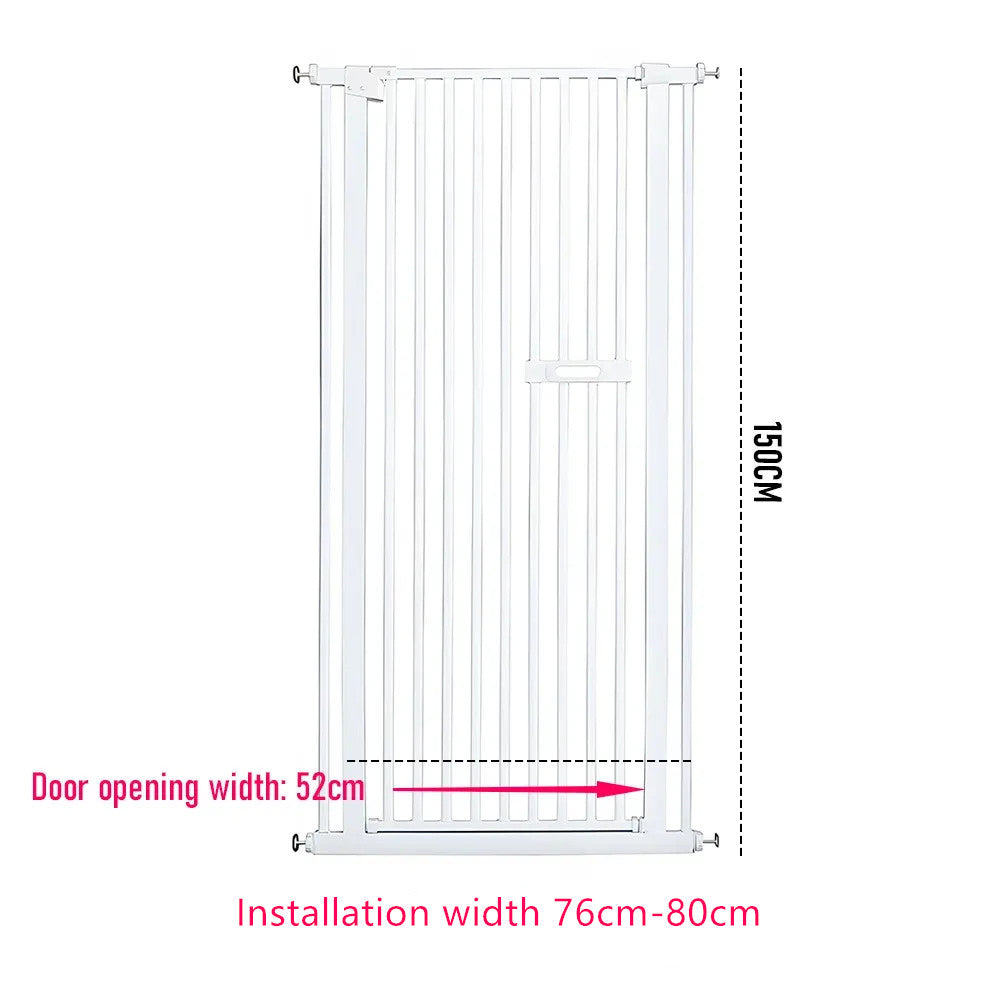 Extra Tall 150cm Pet Security Gate Safety Guard Adjustable - salelink.co.nz