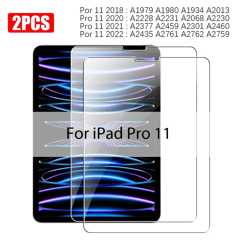 Screen Protectors - Tempered Glass for iPad (Pack of 2) (All iPad Models)