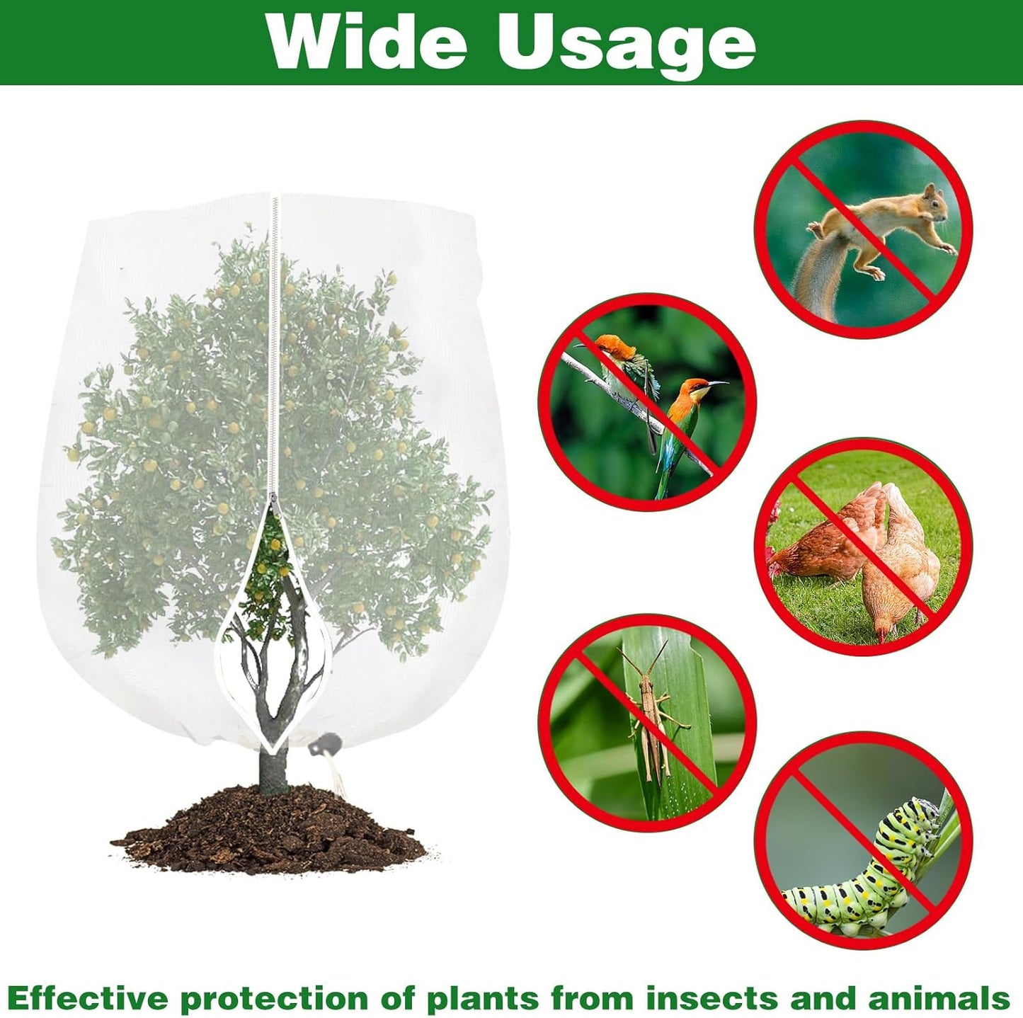 2x Garden Netting Bags 1.2M*1.8M