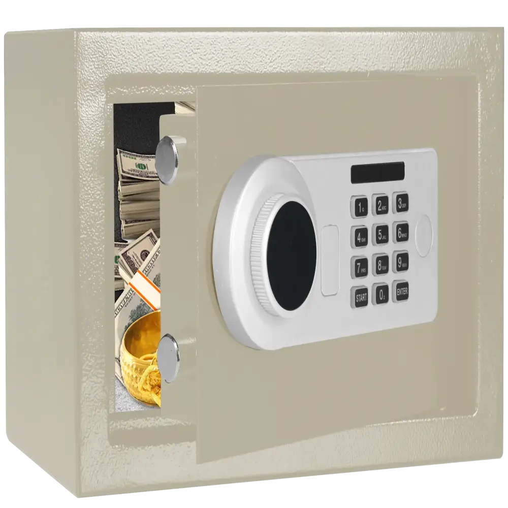 Metal Storage Safe with Keypad Lock (available in Black & Khaki)