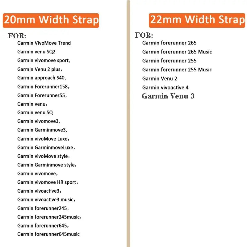Milanese Strap for the Garmin Venu/Vivoactive/Forerunner Series (20mm/22mm) (4 colours available)