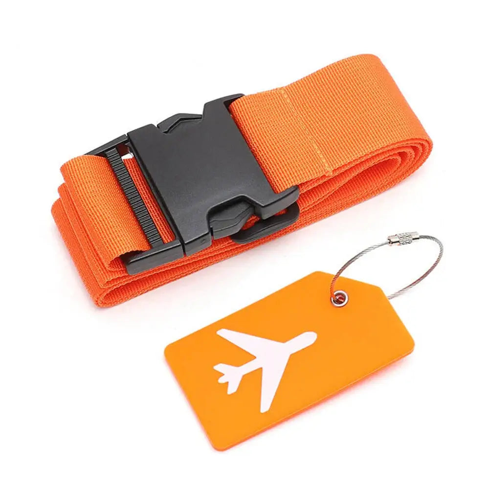 Multi-Colour Luggage Strap Set with Tag (8 colours available)