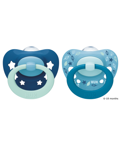 NUK Signature Silicone Soother - Orthodontic & BPA-Free | 2-Pack
