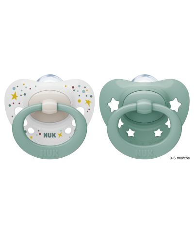 NUK Signature Silicone Soother - Orthodontic & BPA-Free | 2-Pack
