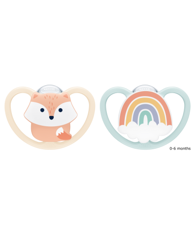 NUK Space Silicone Soother - Orthodontic & BPA-Free | 2-Pack