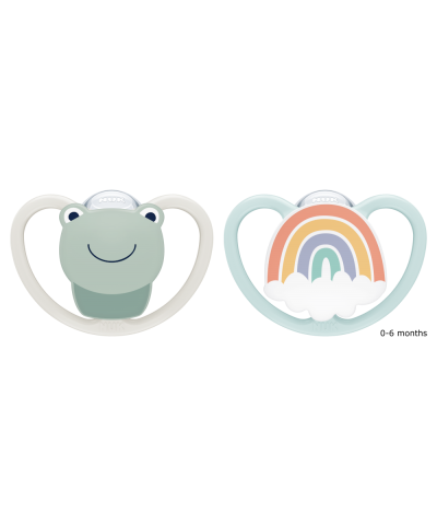 NUK Space Silicone Soother - Orthodontic & BPA-Free | 2-Pack