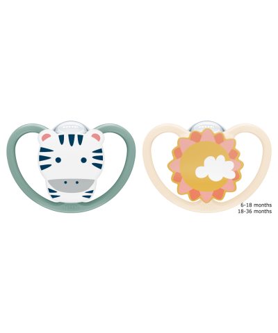 NUK Space Silicone Soother - Orthodontic & BPA-Free | 2-Pack