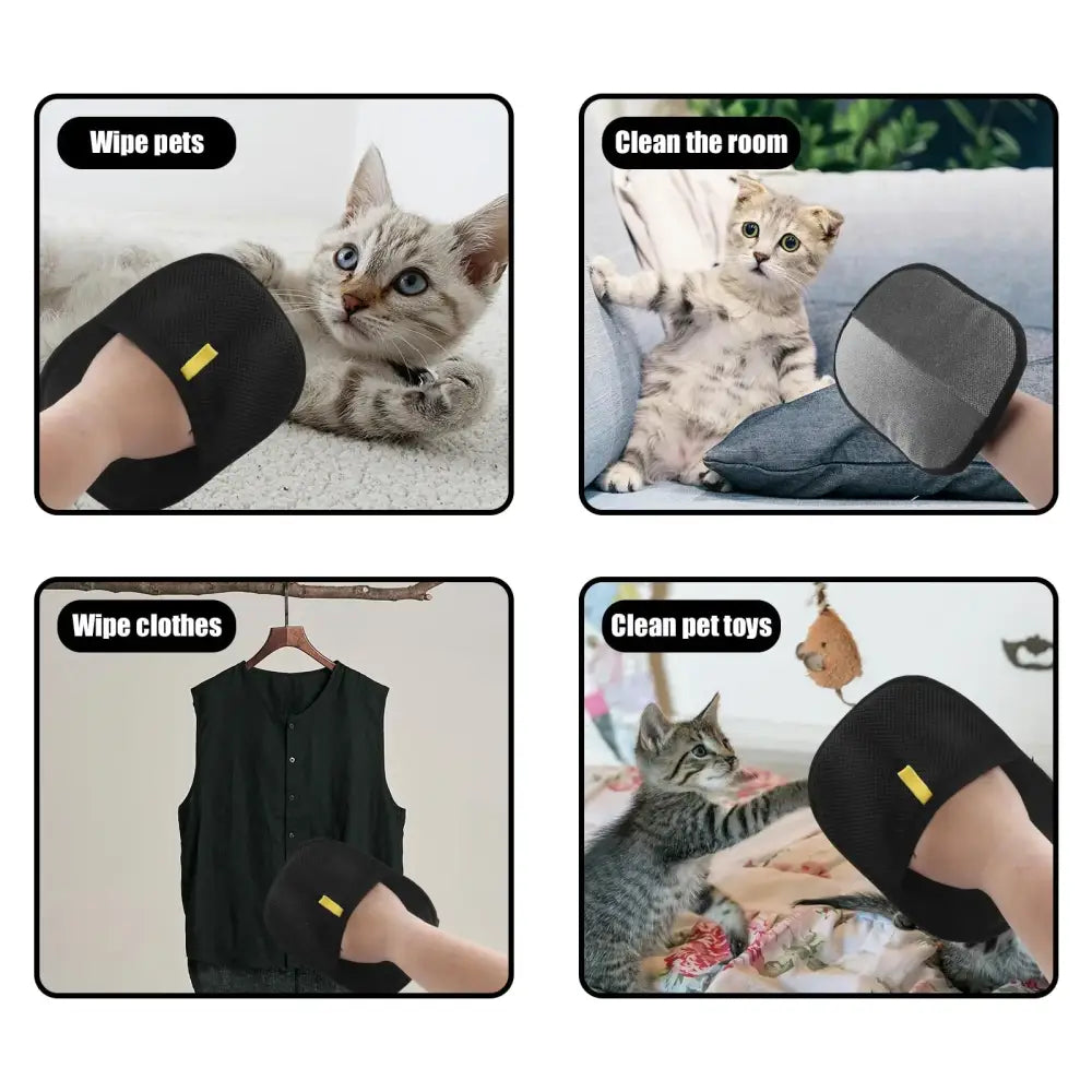 Pet Hair Removal Gloves ā Reusable Double-Sided