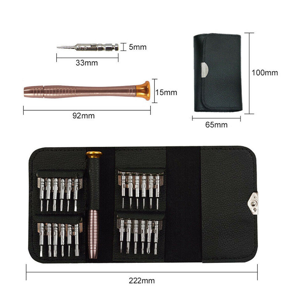 25 in 1 Pro Repair Tool Screwdriver Kit For Macbook Air Smart Phones Macbook Pro - salelink.co.nz