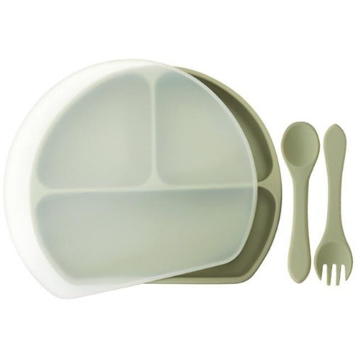 Sleepytot - Silicone Divided Plate + Cutlery