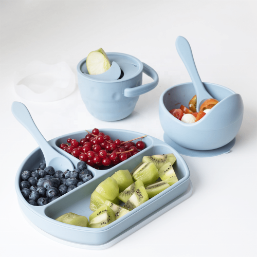 Sleepytot - Silicone Divided Plate + Cutlery