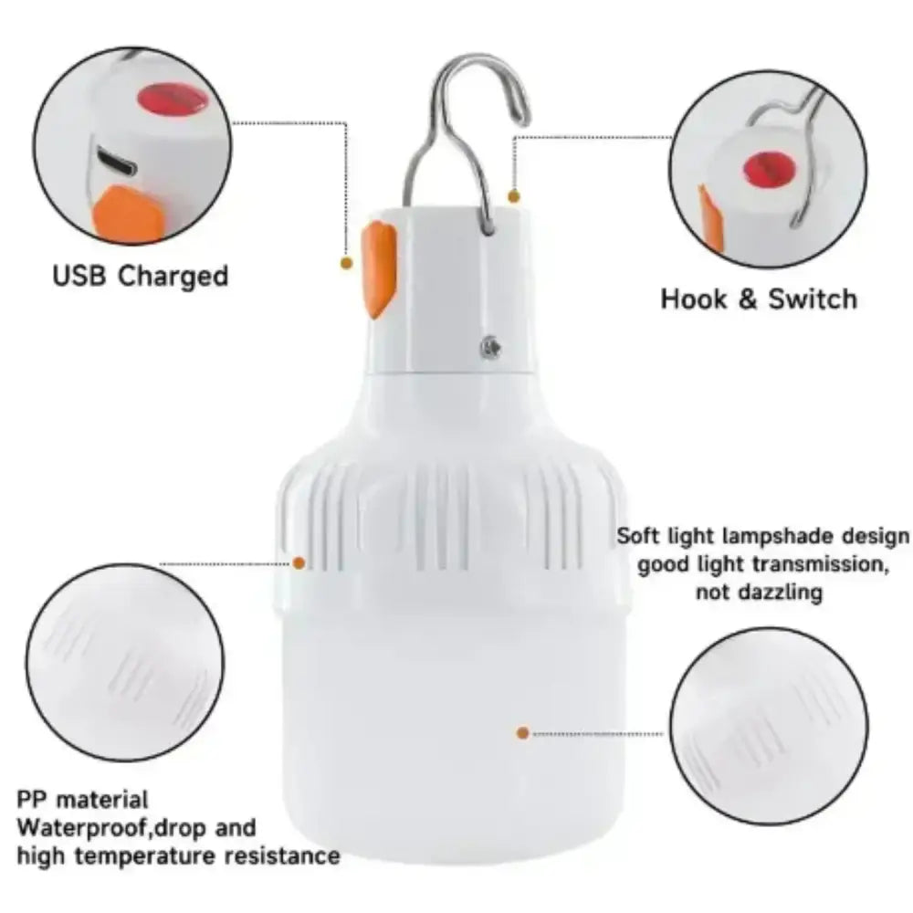 Portable Rechargeable Bulb – Hiking & Outdoor Use