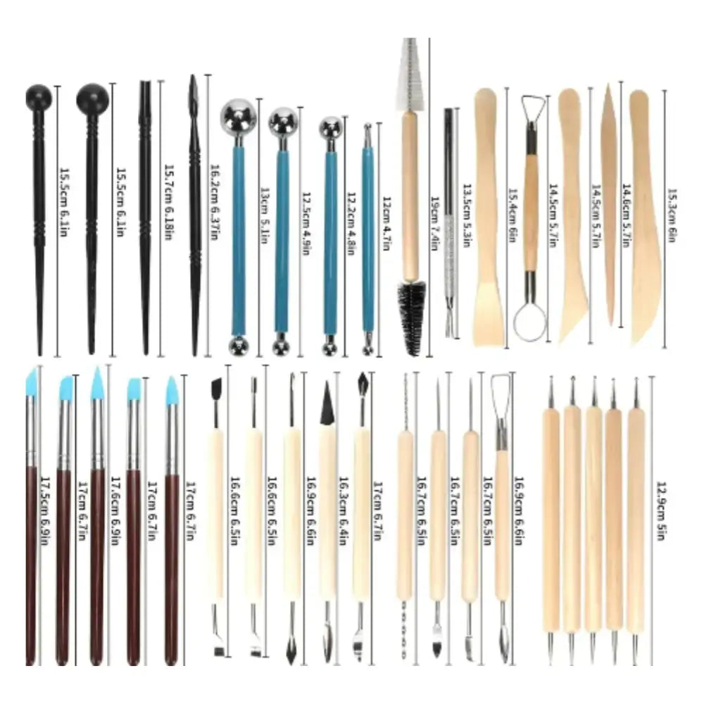 Pottery Tool Set – Clay, Ceramic, Wax Carving Kit