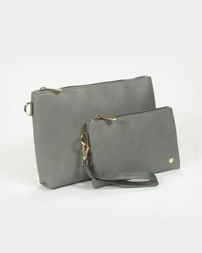 Little Unicorn Nappy Bag Pouch Set - Grey Umber - Babyonline