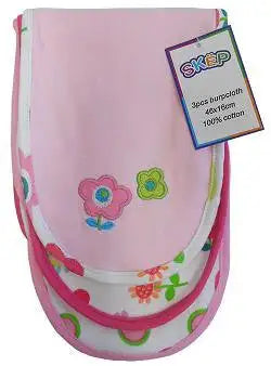 Burping Cloths - Pack of 3 - PINK - Babyonline