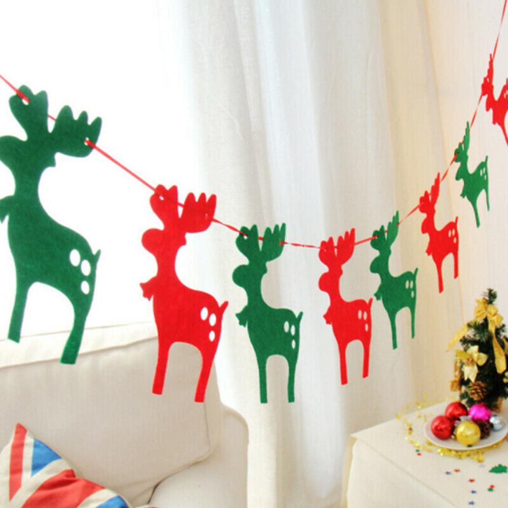 46PCS Merry Christmas Banner Decorations Bunting Sign