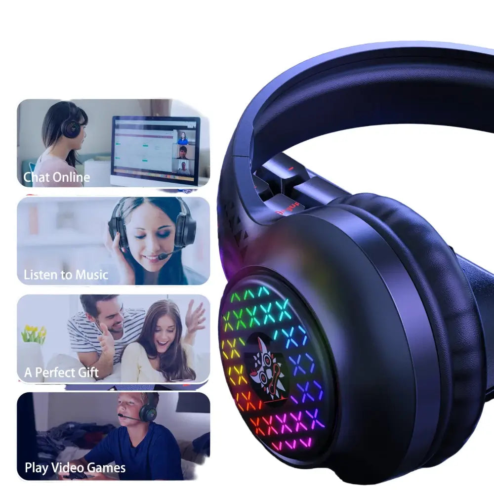 RGB Wired Gaming Headset – Over-Ear, Noise-Cancelling Mic