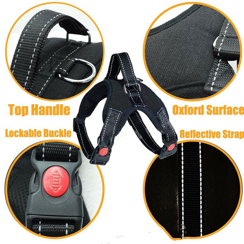 Dog Harness Pet Puppy Large Dog Vest Adjustable Pad M Size