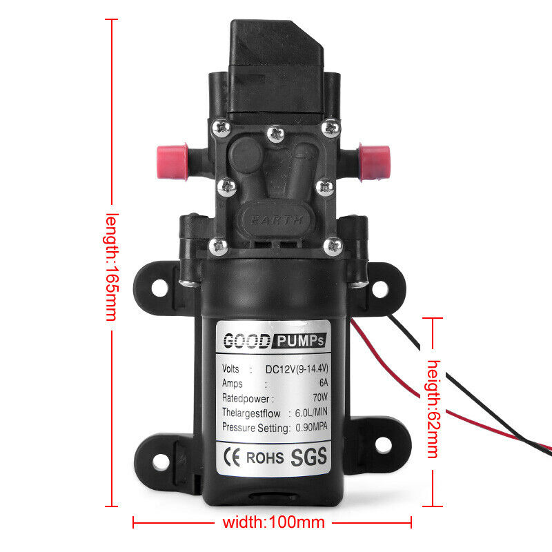 12V Water Pump 130PSI High Pressure Caravan