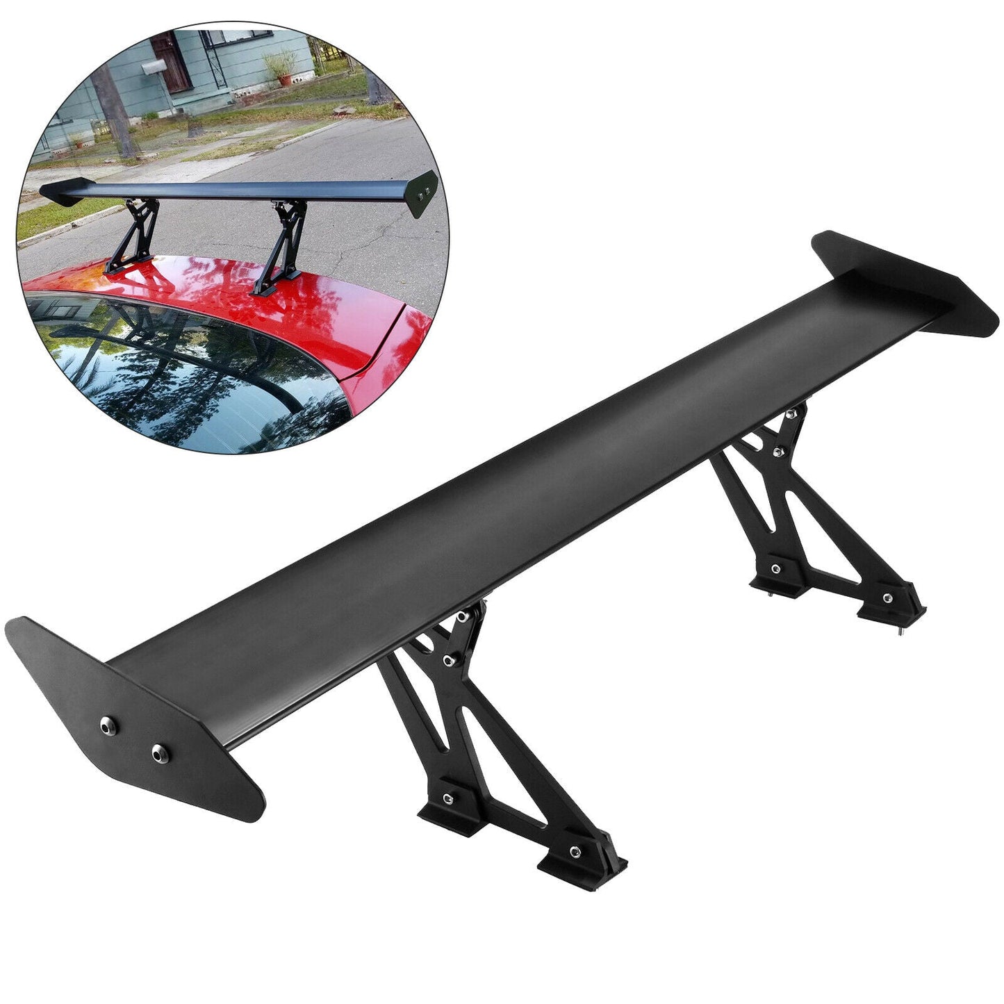 135cm Universal Rear Car Trunk GT Wing Racing Spoiler Stand Lightweight Aluminum