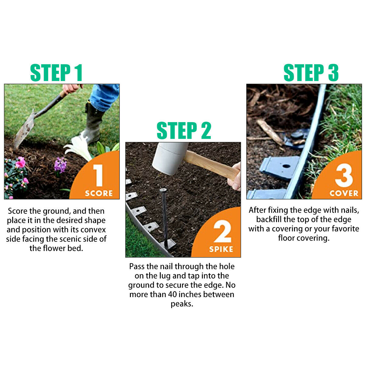 5M Lawn Edging Border Flexible Garden Path Landscape