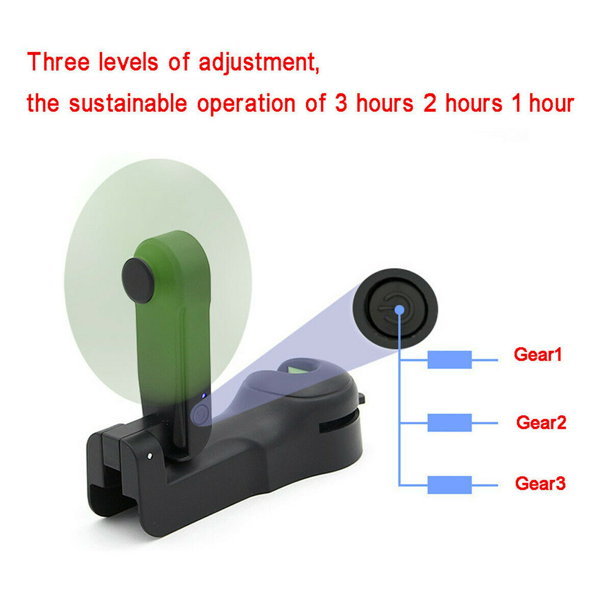 Car Hook Fan Three Gear Seat Purse Hook