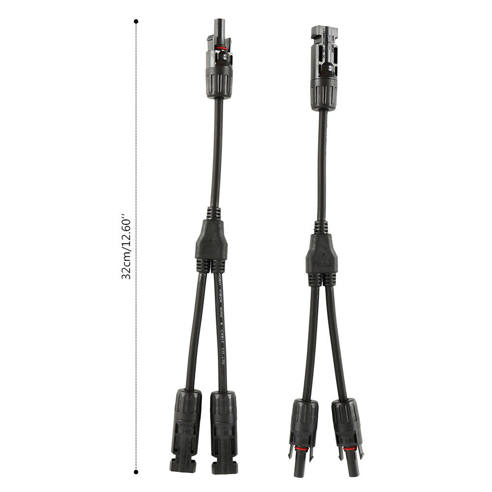 MC4 Y Branch Connectors Cable Solar Panel Cables Connector MC4 Cable Connector - salelink.co.nz