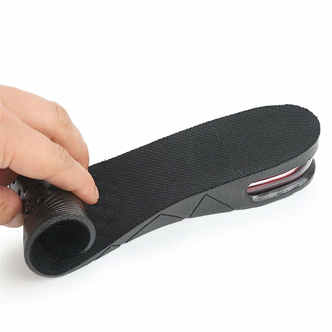 Two Layer 5cm Men Lady Shoe Lift Height Increase Insoles Memory Foam Pads Heel Insert Taller