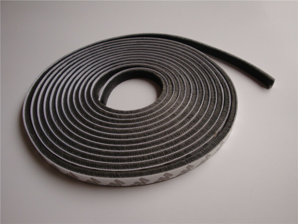 5m Weather Draught Excluder Brush Strip Window Door Seal Tape Self-adhesive